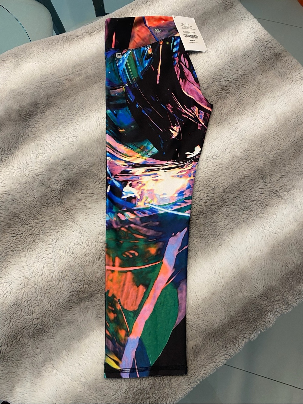 Women’s Abstract Multicolor Midi Skirt - Vibrant Print